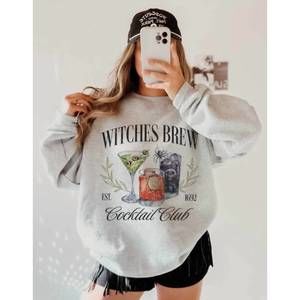 NEW KISSED APPAREL witches brew oversized sweatshirt in ash